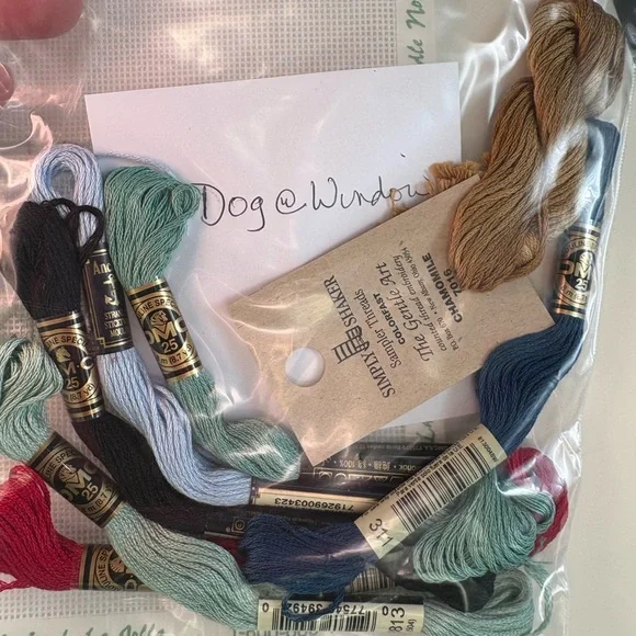 Needlepoint Canvas with Dog and Mail Truck - Picture 3 of 4